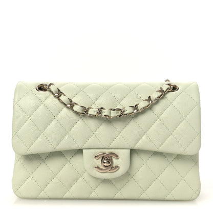 Chanel Caviar Quilted Small Double Flap Light Green 1 of 10
