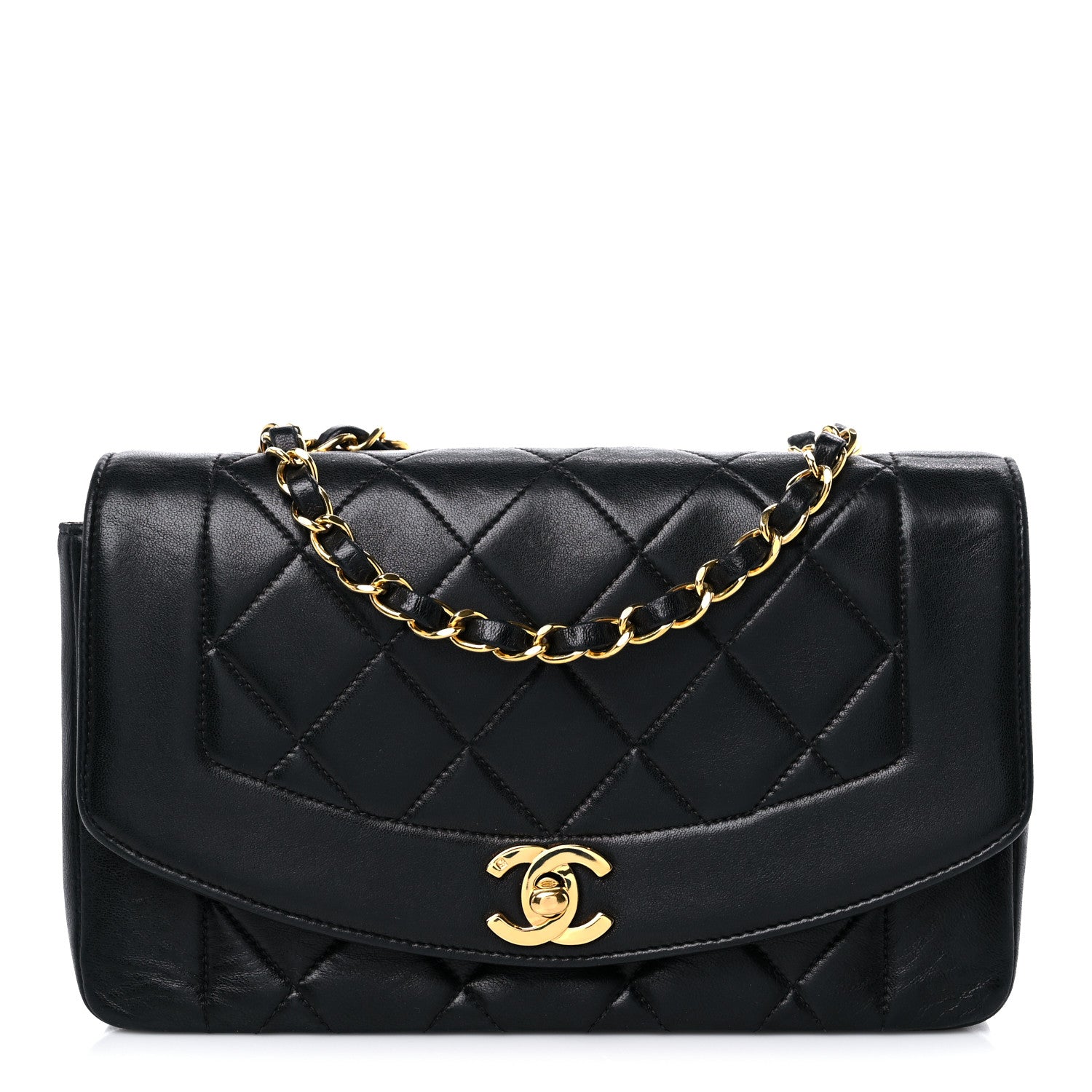 Chanel Lambskin Quilted Small Single Flap Black 1 of 15