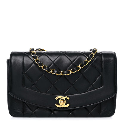 Chanel Lambskin Quilted Small Single Flap Black 1 of 15