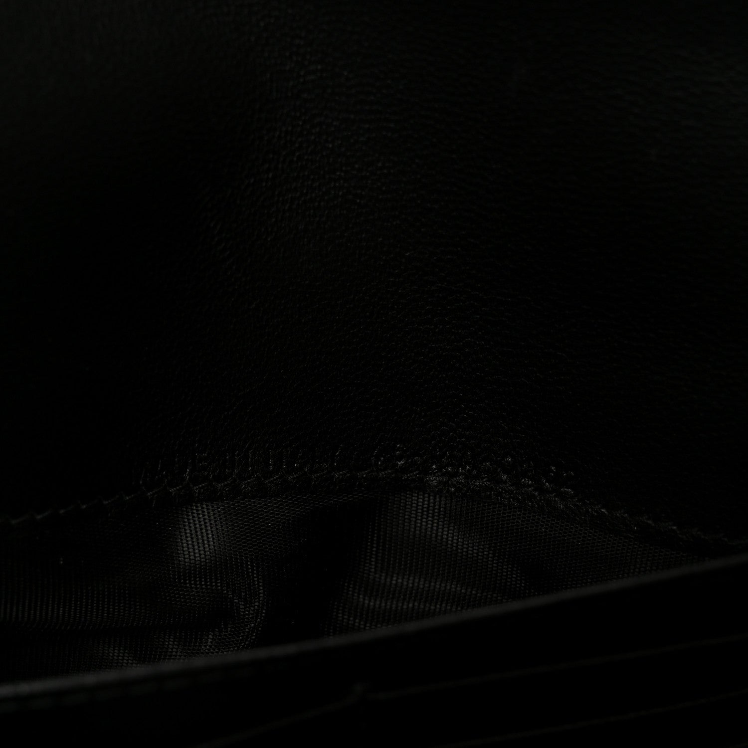 Christian Dior Grained Calfskin Saddle Chain Wallet Pouch Black 8 of 15