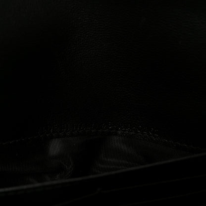 Christian Dior Grained Calfskin Saddle Chain Wallet Pouch Black 8 of 15