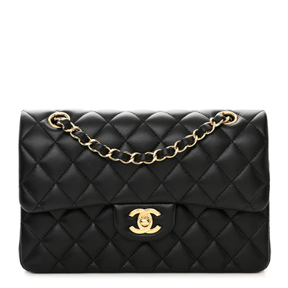 Chanel Lambskin Quilted Small Double Flap Black 1 of 13