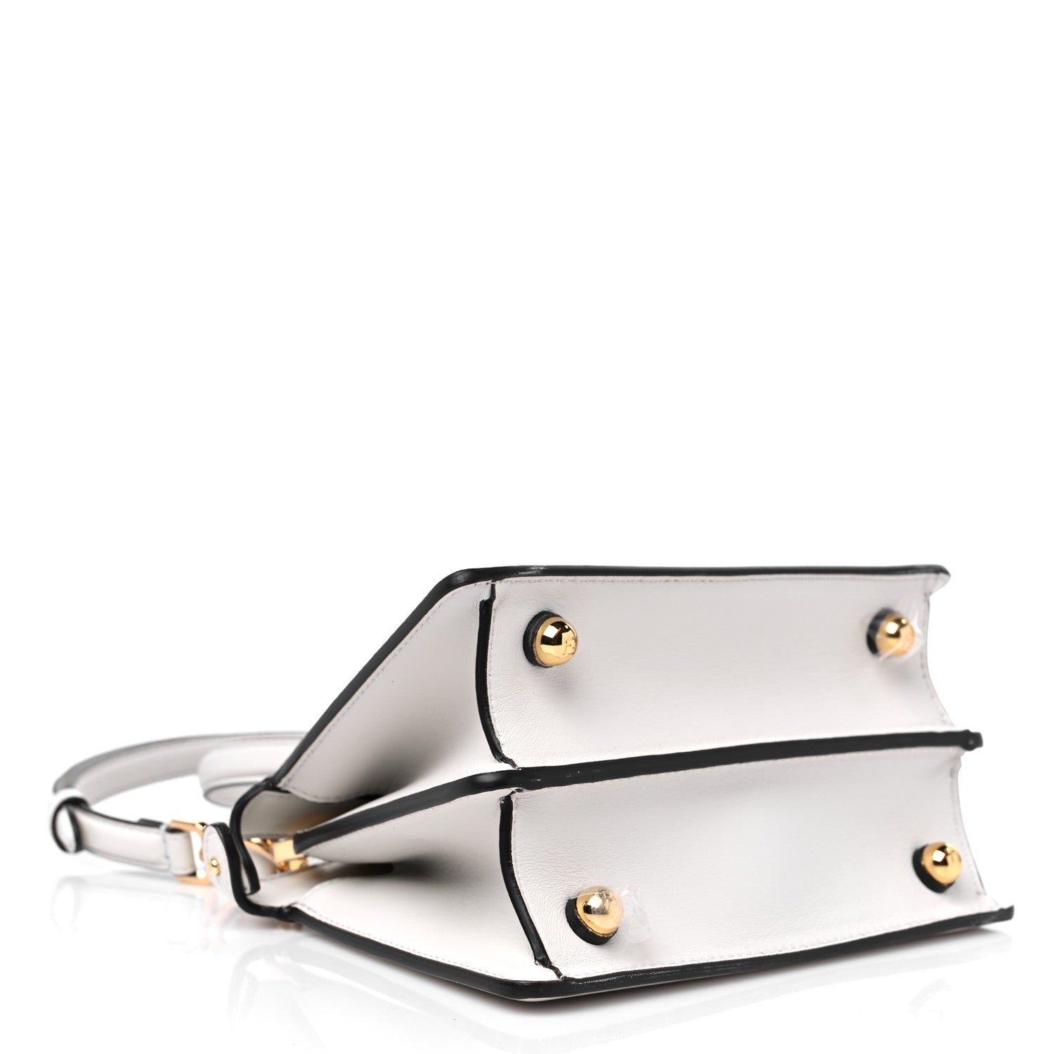 Fendi Shiny Nappa Petite Peekaboo I SEE U Satchel White 4 of 13
