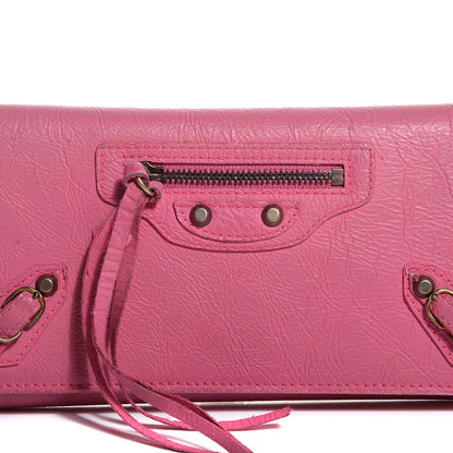 Balenciaga Calfskin Papier Platre Money Wallet Framboise 8 of 20