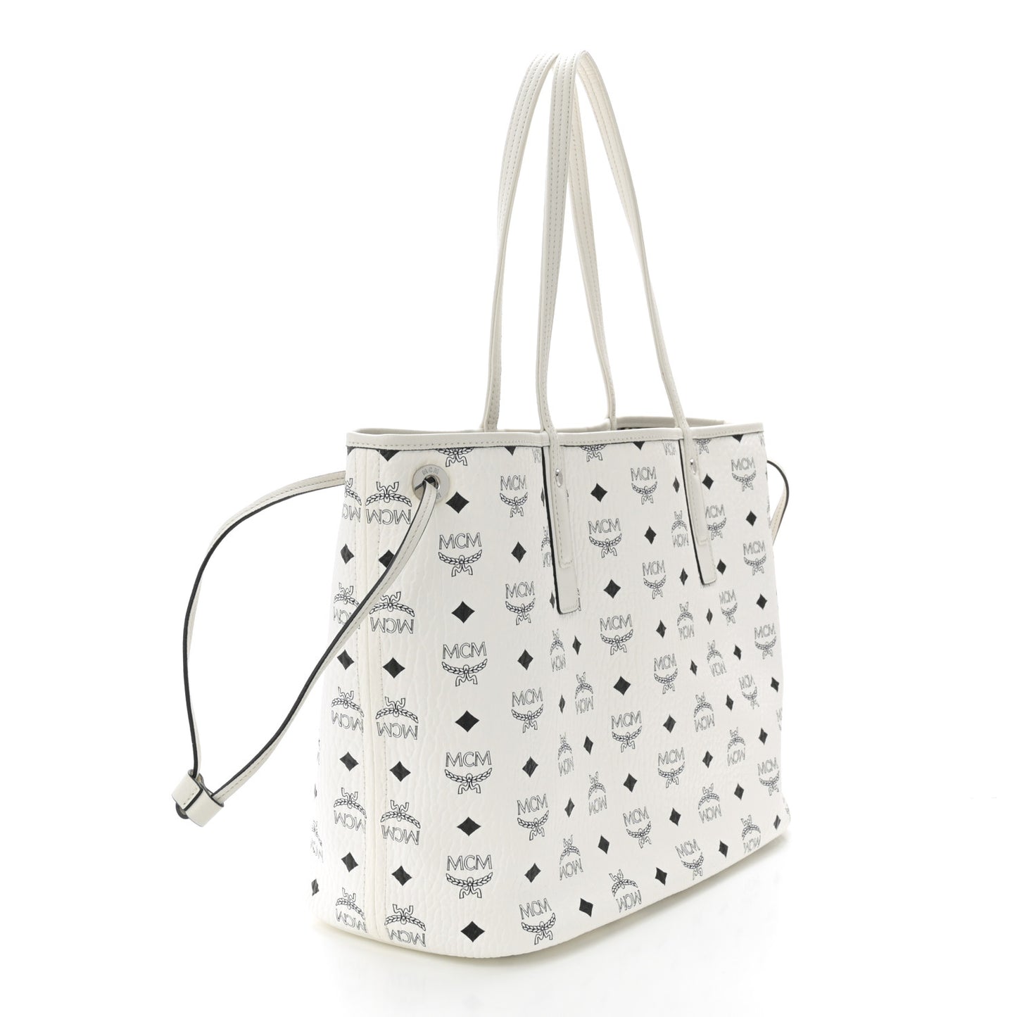 Visetos Medium Liz Reversible Shopper Tote White