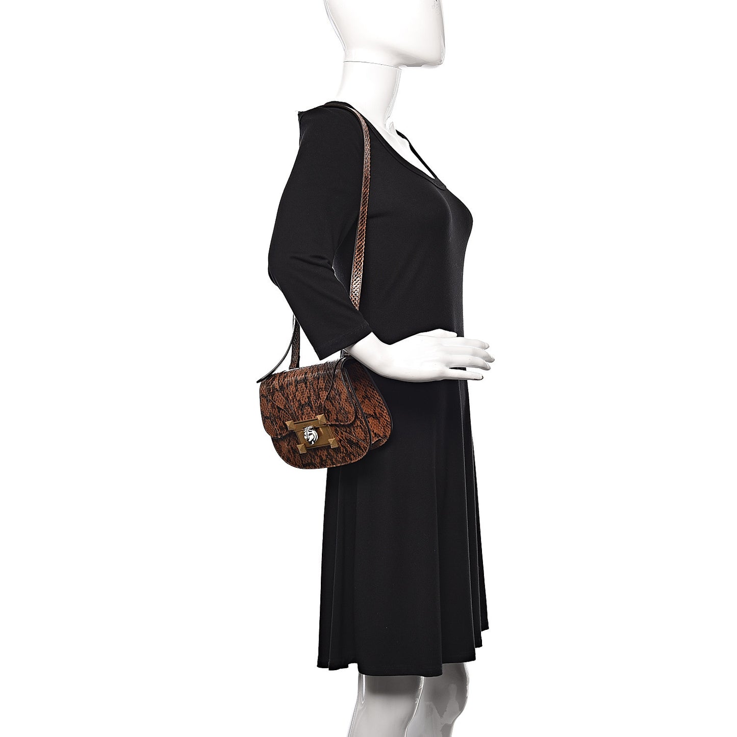 Elaphe Radiata Crystal Small Osiride Shoulder Bag Bright Cuir Ruby