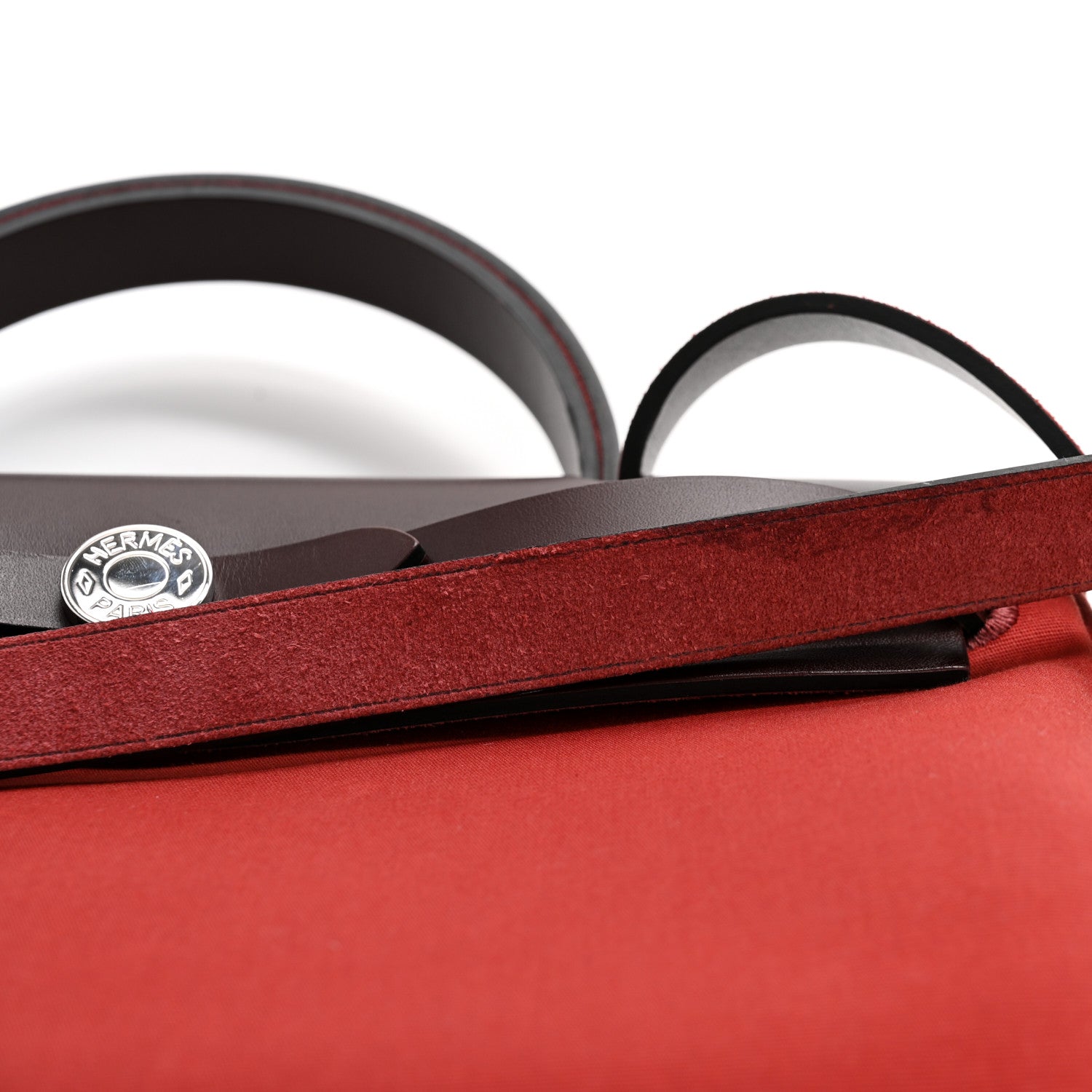 Hermes Military Toile Vache Hunter Tri-Color Herbag Zip Retourne 31 PM Rouge H Rouge Sellier Rose Mexico 14 of 14