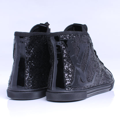 Louis Vuitton Glitter Punchy High Top Sneakers 38 Black 5 of 6