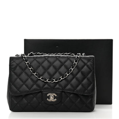 Chanel Caviar Quilted Jumbo Single Flap Black 16 of 16
