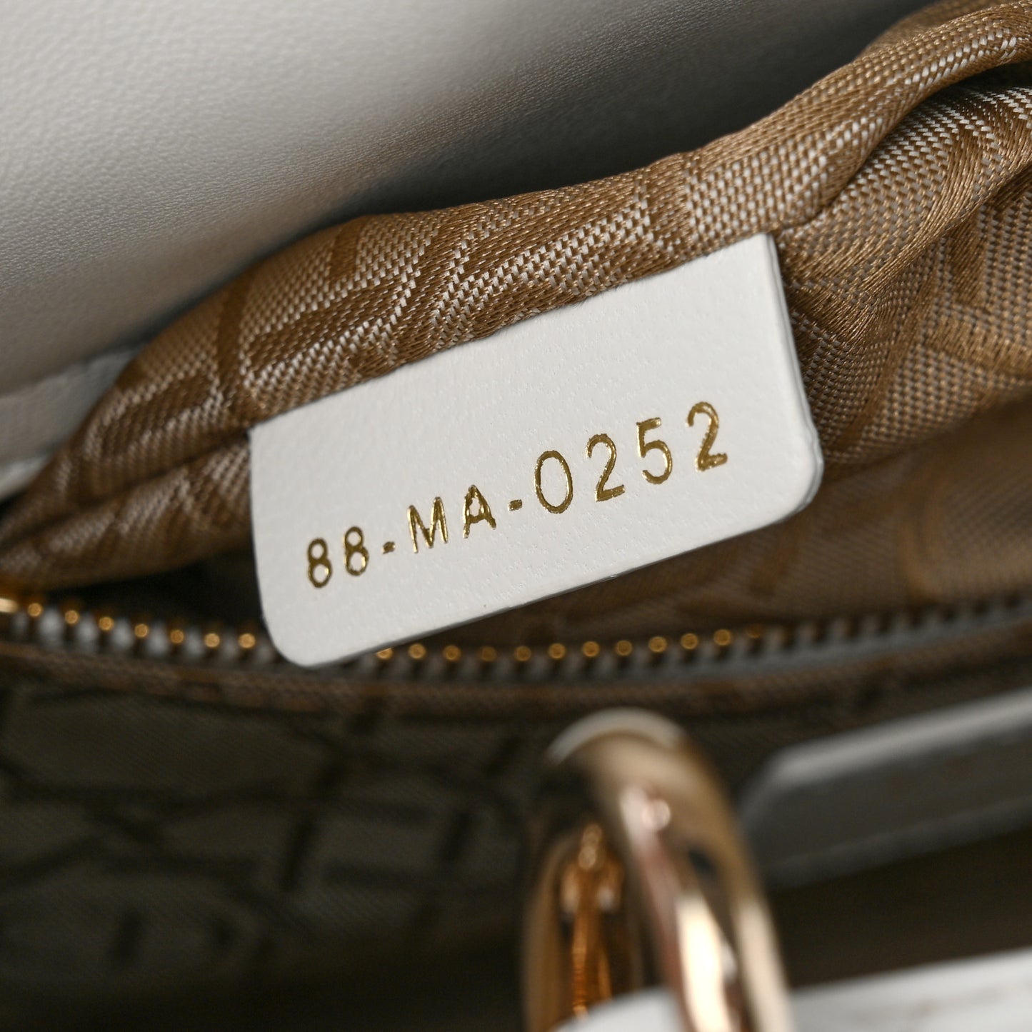 Lambskin Cannage Small My ABCDior Lady Dior White