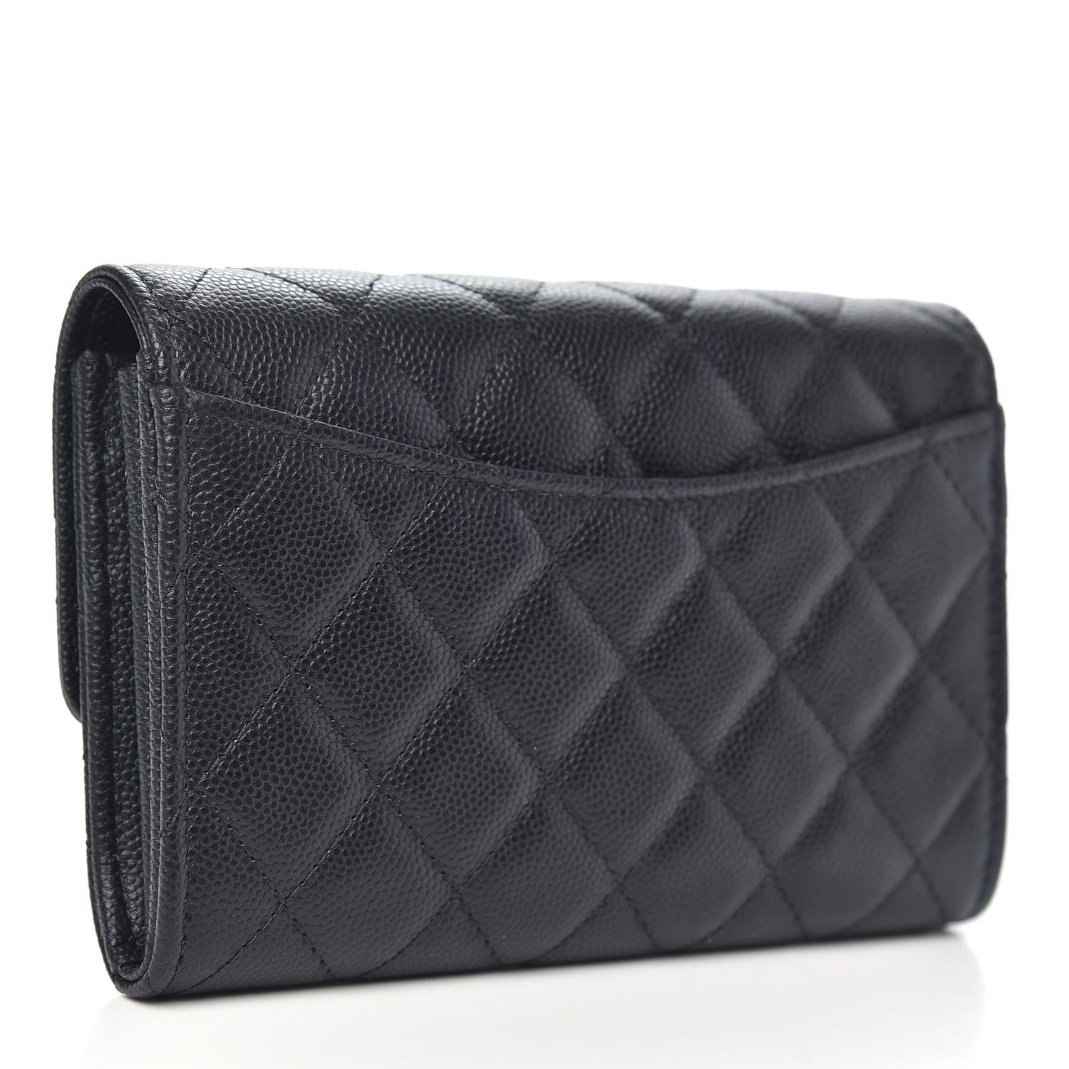 Chanel Caviar Quilted Medium Flap Wallet Black 3 of 9
