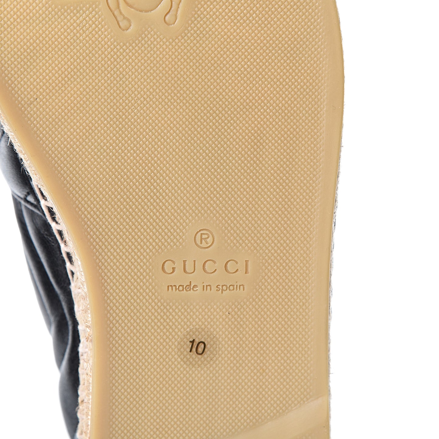 Nappa Matelasse Mens GG Marmont Espadrilles 10 Black