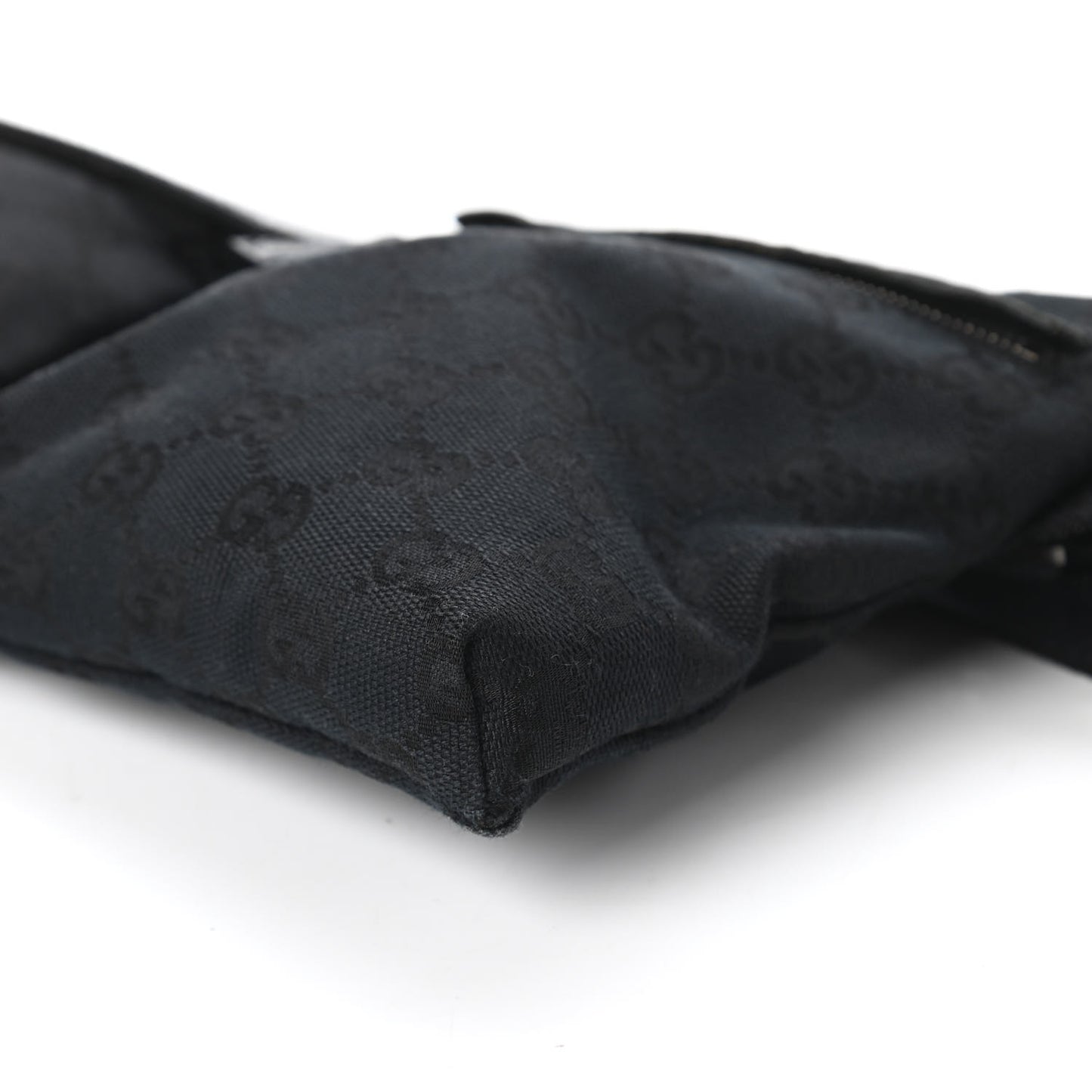GG Monogram Double Pocket Belt Bag Black