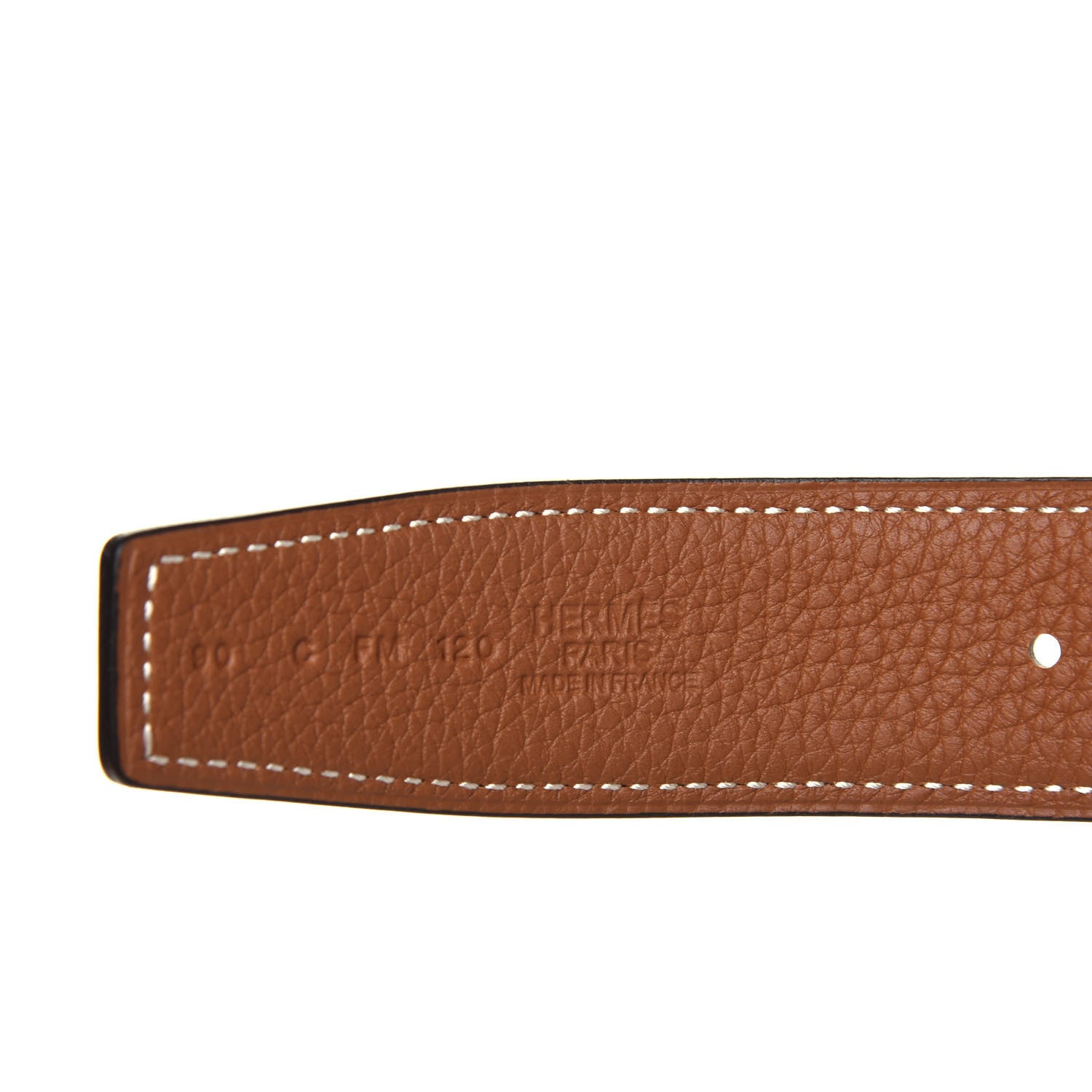 Hermes Box Togo 32mm H Belt 90 Black Gold 3 of 10