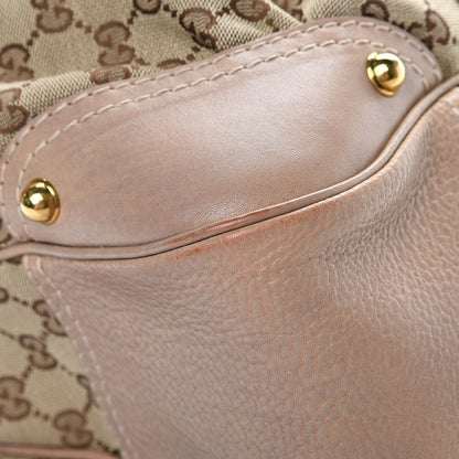 Gucci Monogram Large Jockey Hobo Beige 8 of 13