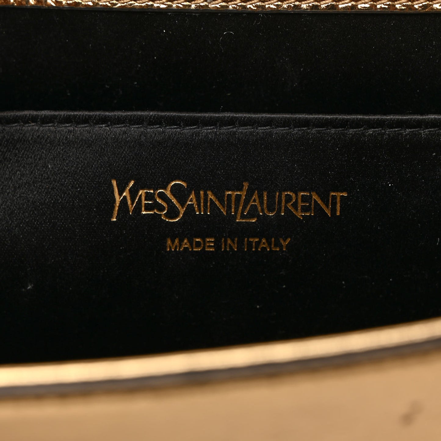 Metallic Calfskin Monogram Large Belle De Jour Clutch Gold