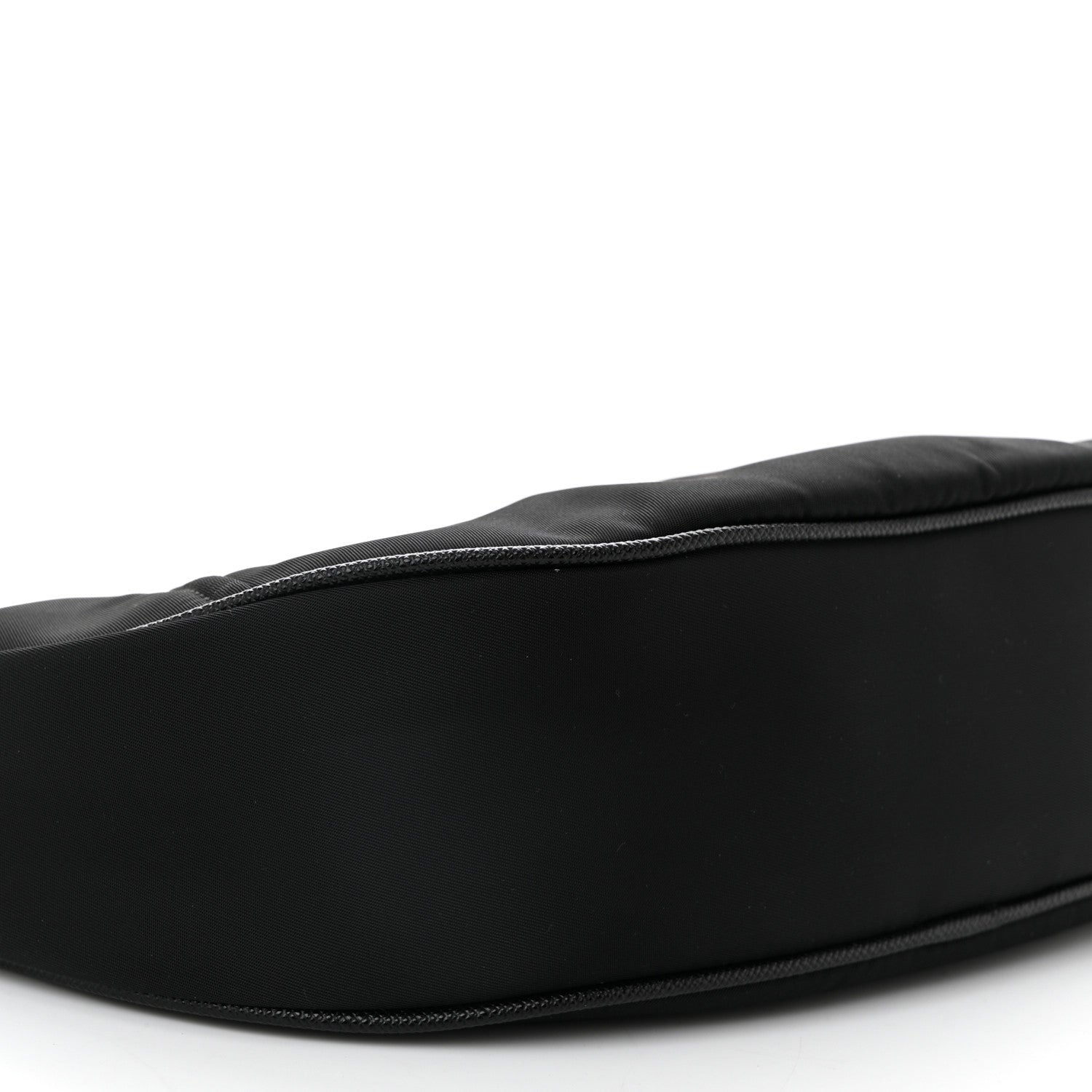 Prada Re-Nylon Saffiano Demi-lune Shoulder Bag Black 9 of 10