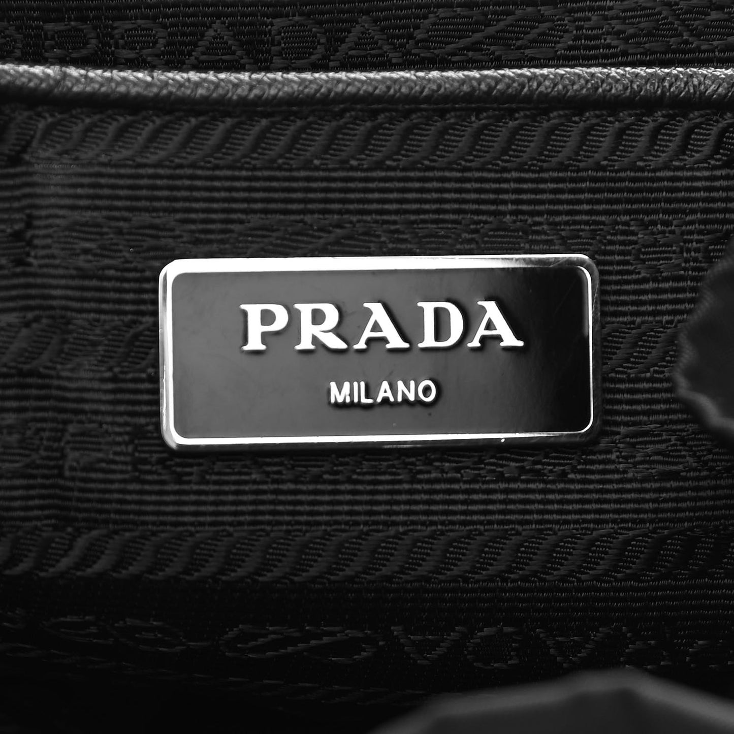 Tessuto Nylon Saffiano Medium Backpack Black