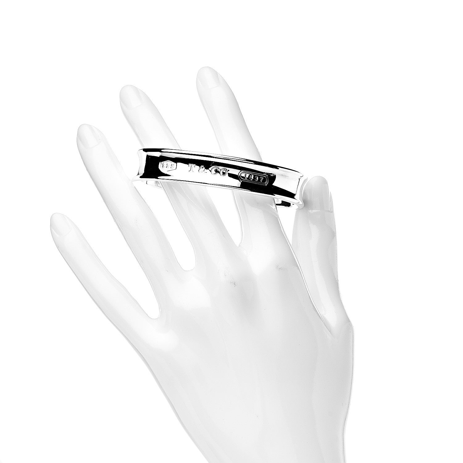 Tiffany Sterling Silver 1837 Cuff Bracelet 2 of 4