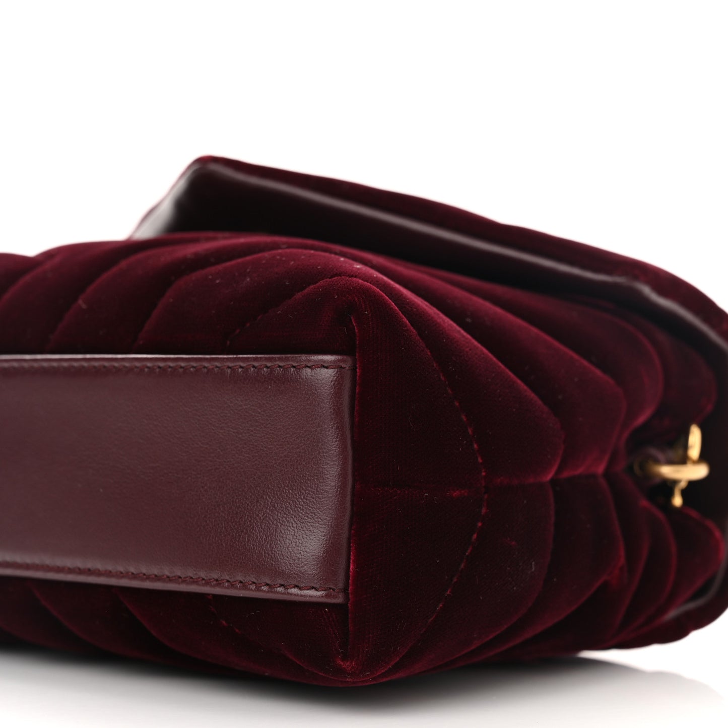 Velvet Y Quilted Monogram Toy Loulou Crossbody Bag French Burgundy