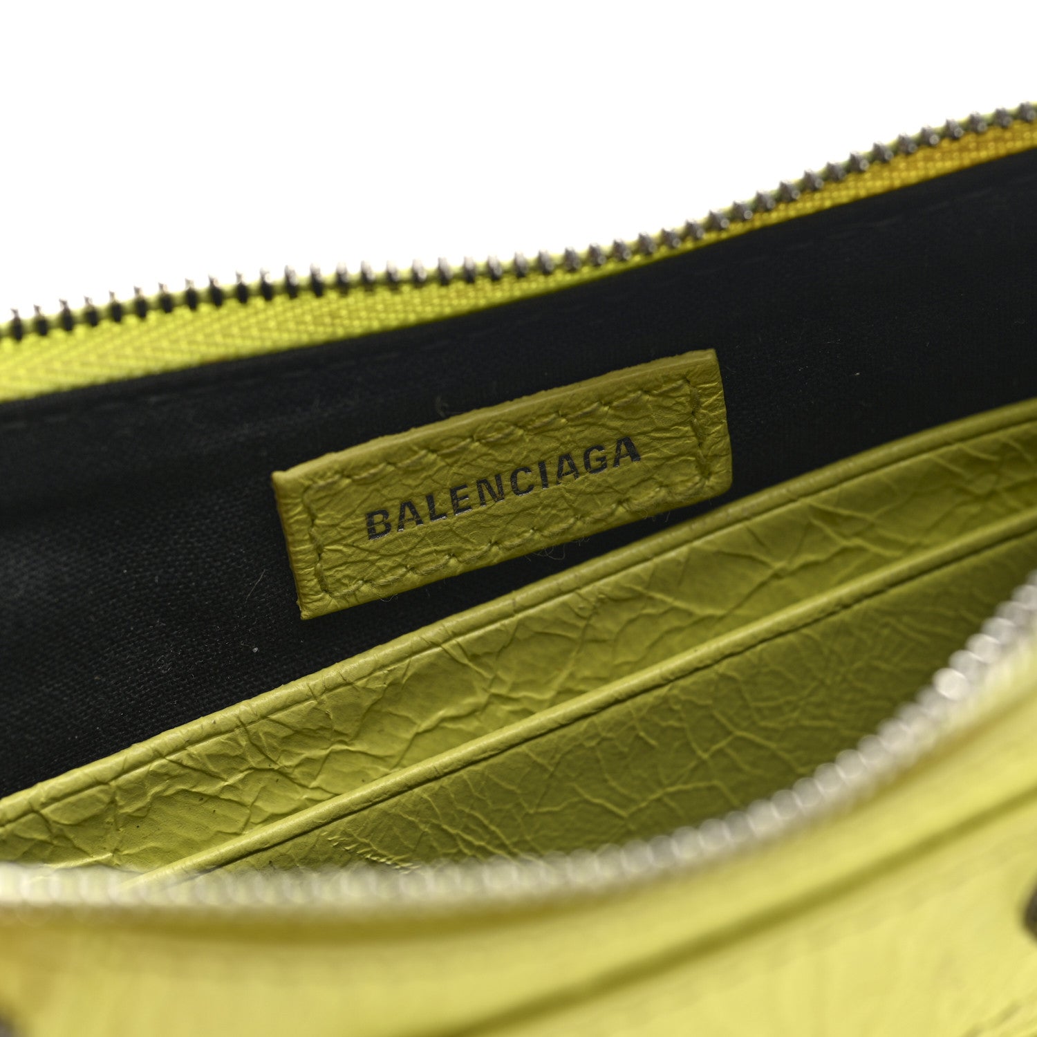 Balenciaga Agneau Arena Le Cagole Mini Purse With Chain Lime 6 of 9