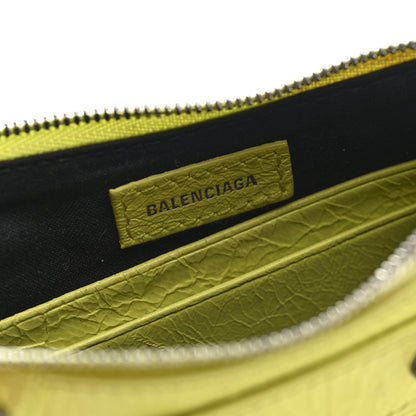 Balenciaga Agneau Arena Le Cagole Mini Purse With Chain Lime 6 of 9