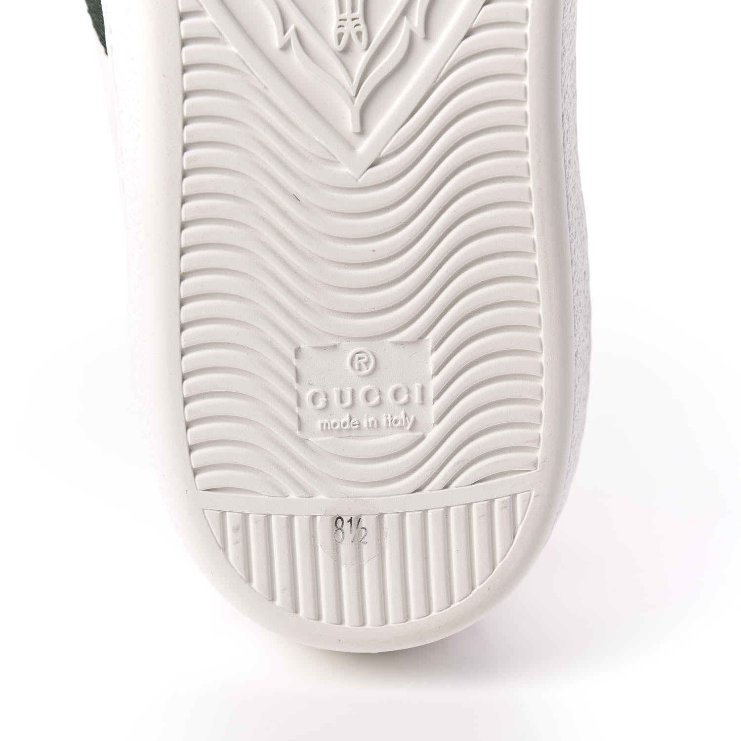 Gucci Miro Soft Calfskin Laminated Ayers Web Bee Embroidered Mens Ace Sneakers 8.5 White Red Flame Green 6 of 8