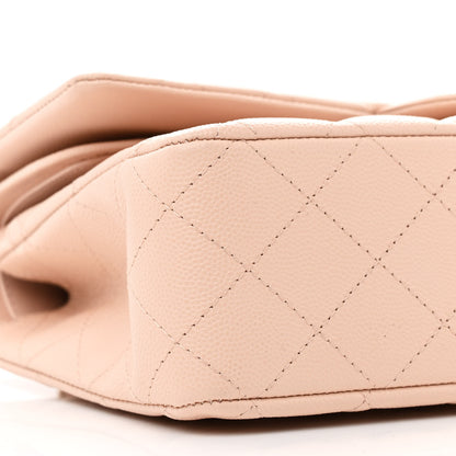 Chanel Caviar Quilted Medium Double Flap Light Beige 9 of 11