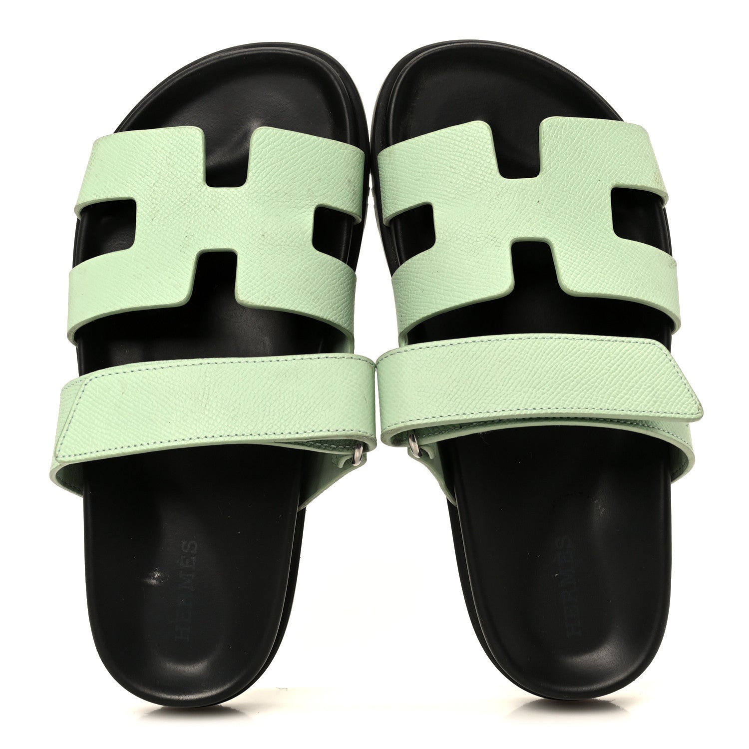 Hermes Epsom Womens Chypre Sandals 35 Vert Jade 2 of 10