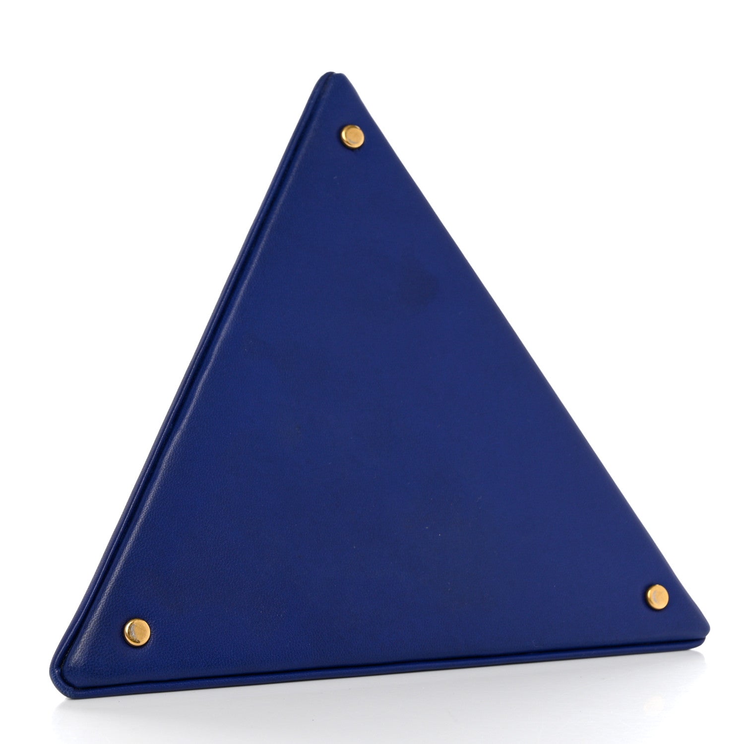 Saint Laurent Lambskin Pyramid Clutch Blue 4 of 10