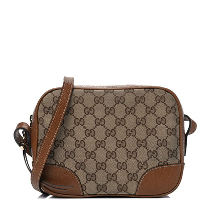 Gucci Monogram Mini Bree Messenger Bag Beige Tabacco 1 of 12