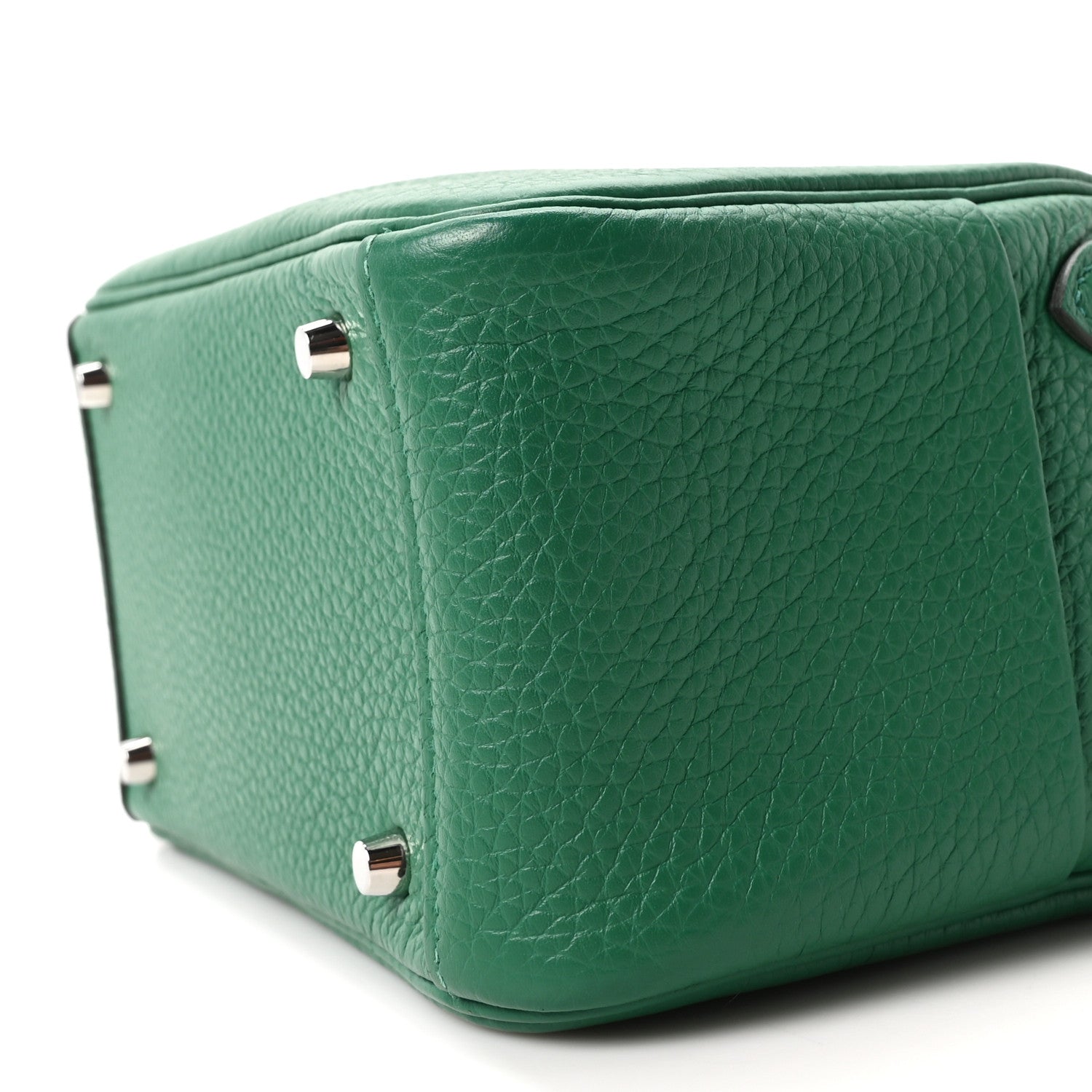 Hermes Taurillon Clemence Mini Lindy 20 Vert Vertigo 10 of 11