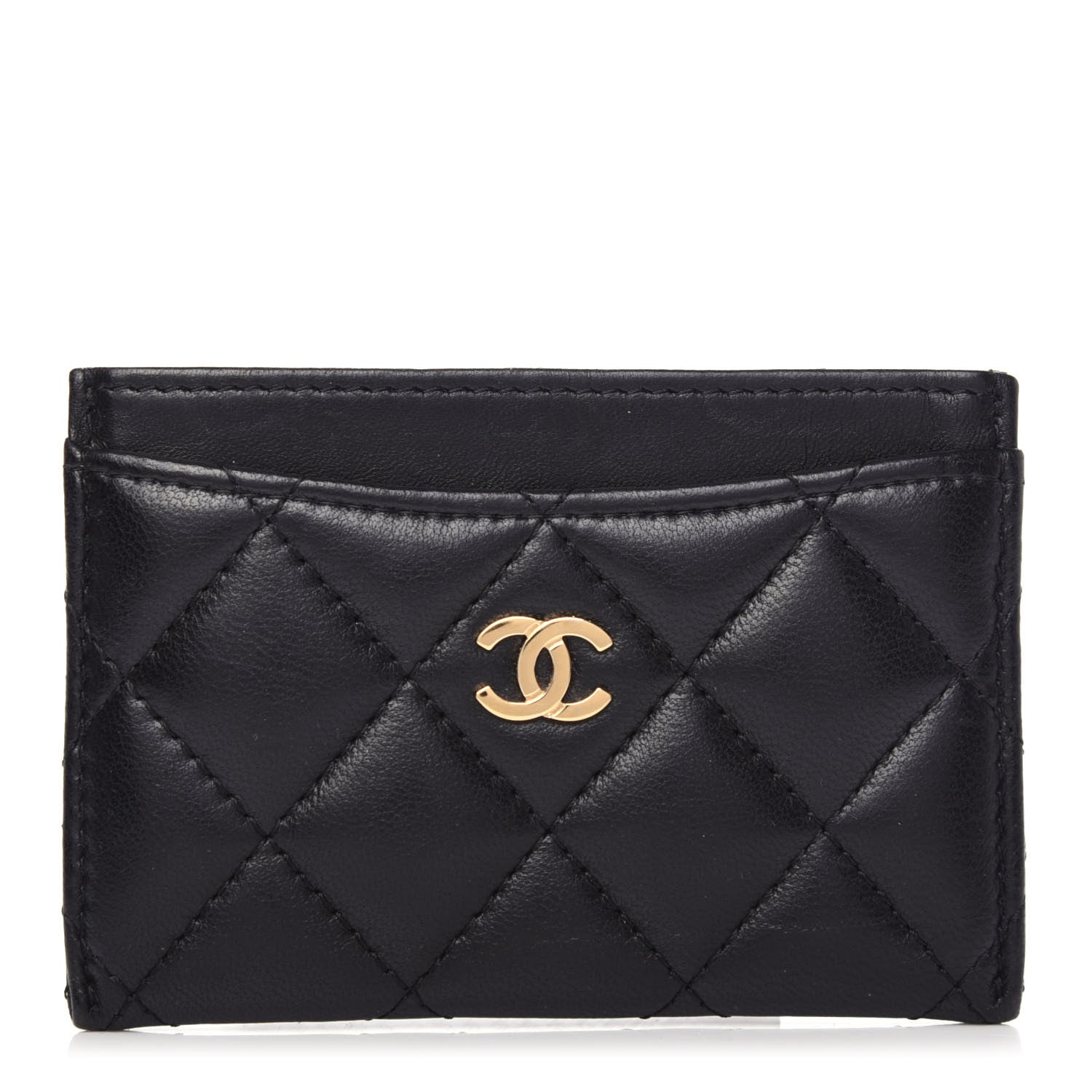 Chanel Lambskin Quilted Card Holder Black 1 of 8