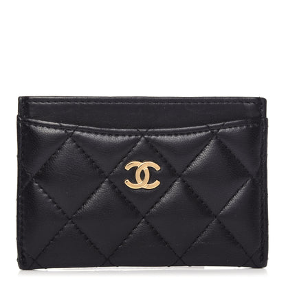 Chanel Lambskin Quilted Card Holder Black 1 of 8