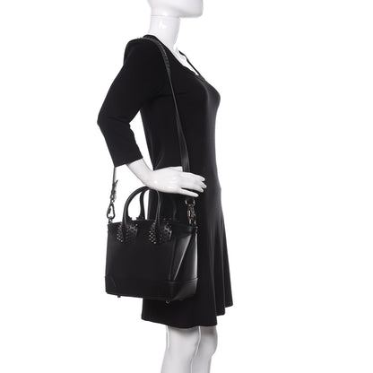 Christian Louboutin Grained Calfskin Spike Small Eloise Tote Black 2 of 10