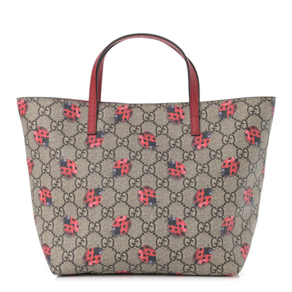 Gucci GG Supreme Monogram Childrens Ladybug Tote Red 1 of 11