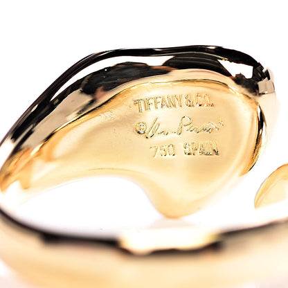 Tiffany 18K Yellow Gold Diamond Elsa Peretti Full Heart Ring 50 5.25 5 of 5