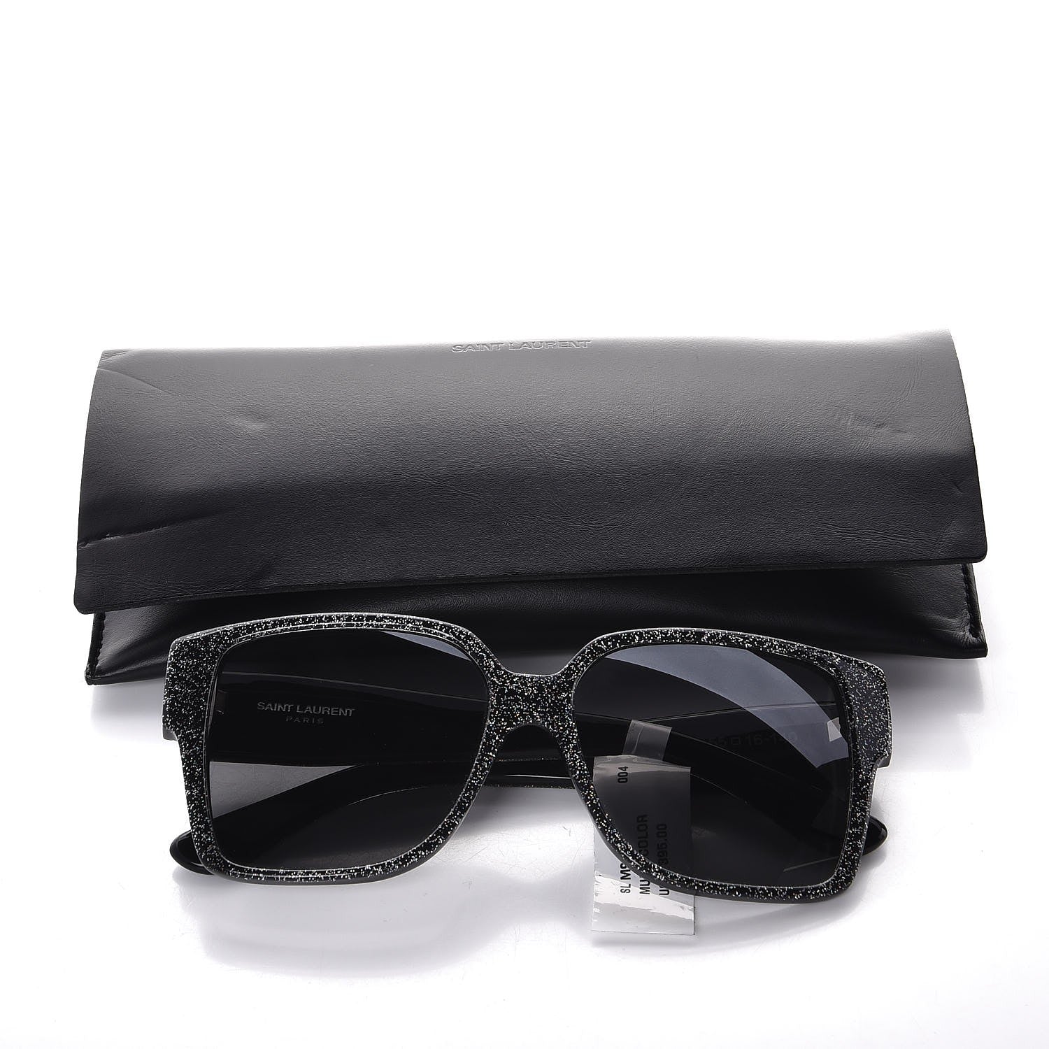 Saint Laurent Square SL M9 Sunglasses Glitter Black 7 of 7