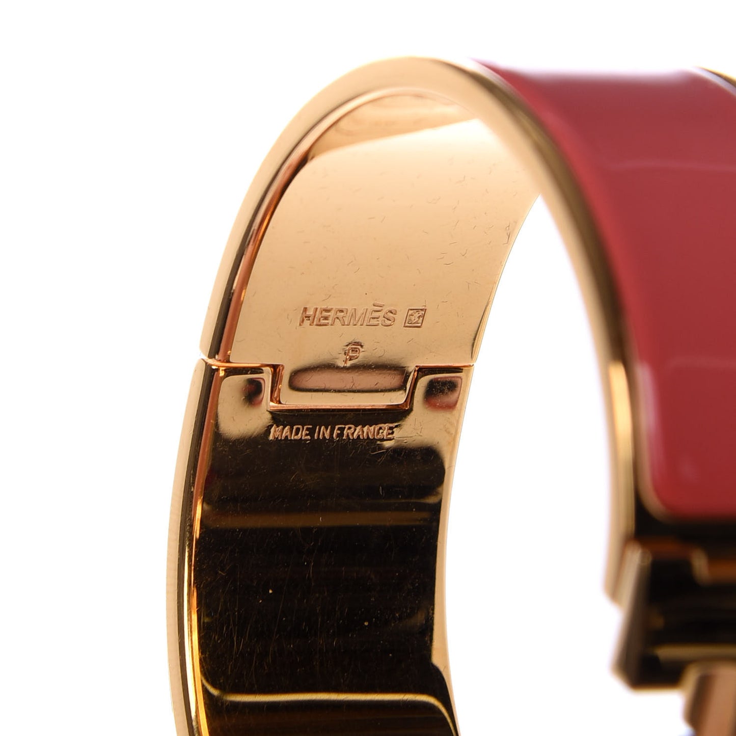 Enamel Wide Clic Clac H Bracelet PM Rouge Amarante
