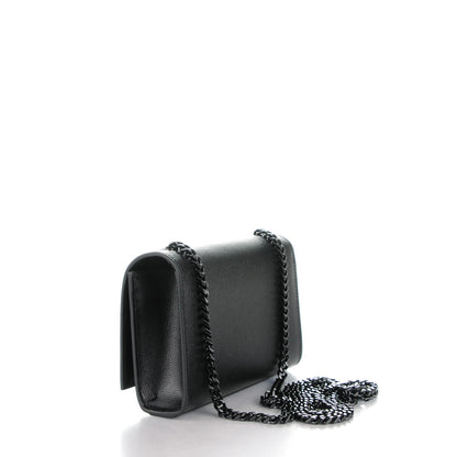 Saint Laurent Grain De Poudre Small Monogram Kate Satchel Black 3 of 6