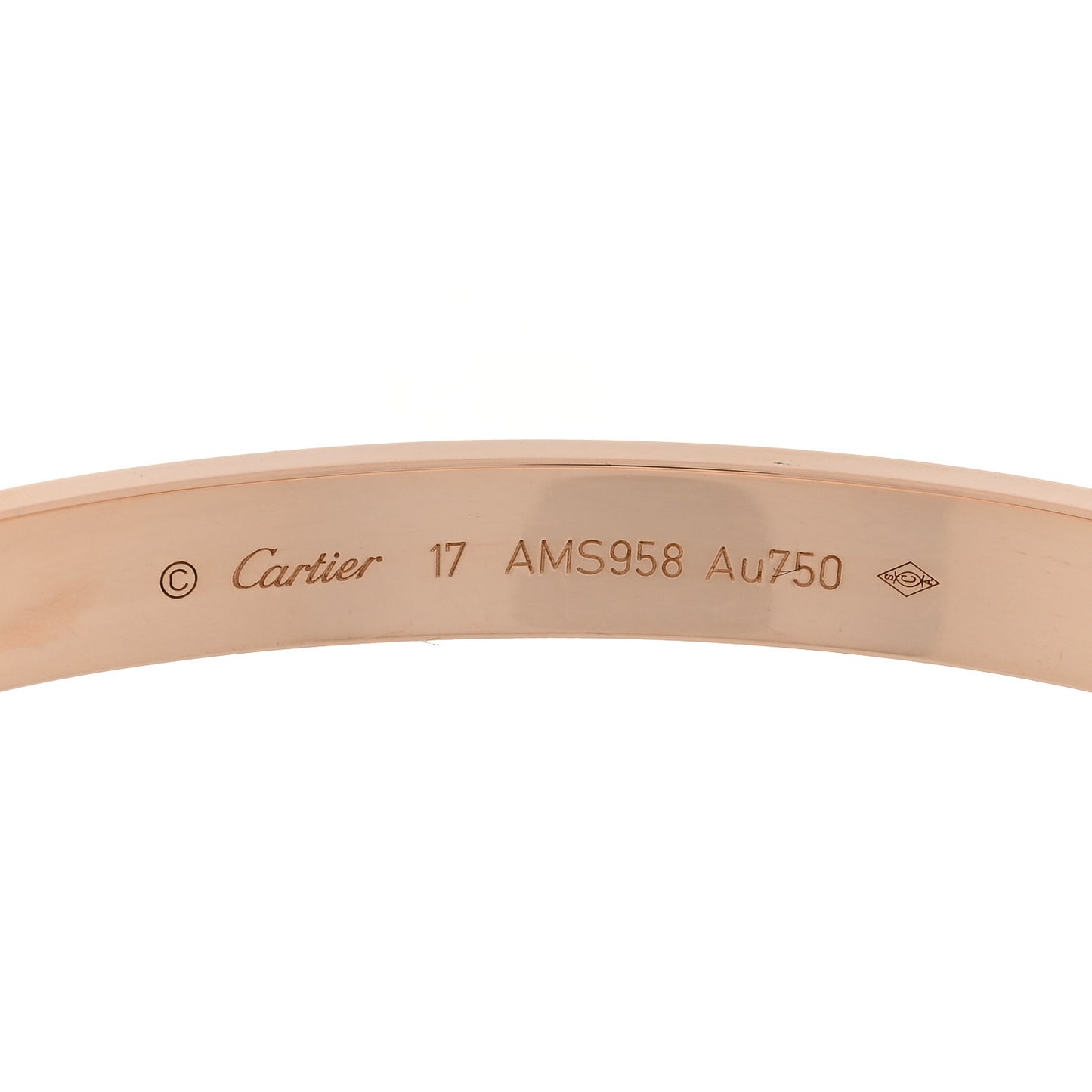 18K Pink Gold LOVE Bracelet 17