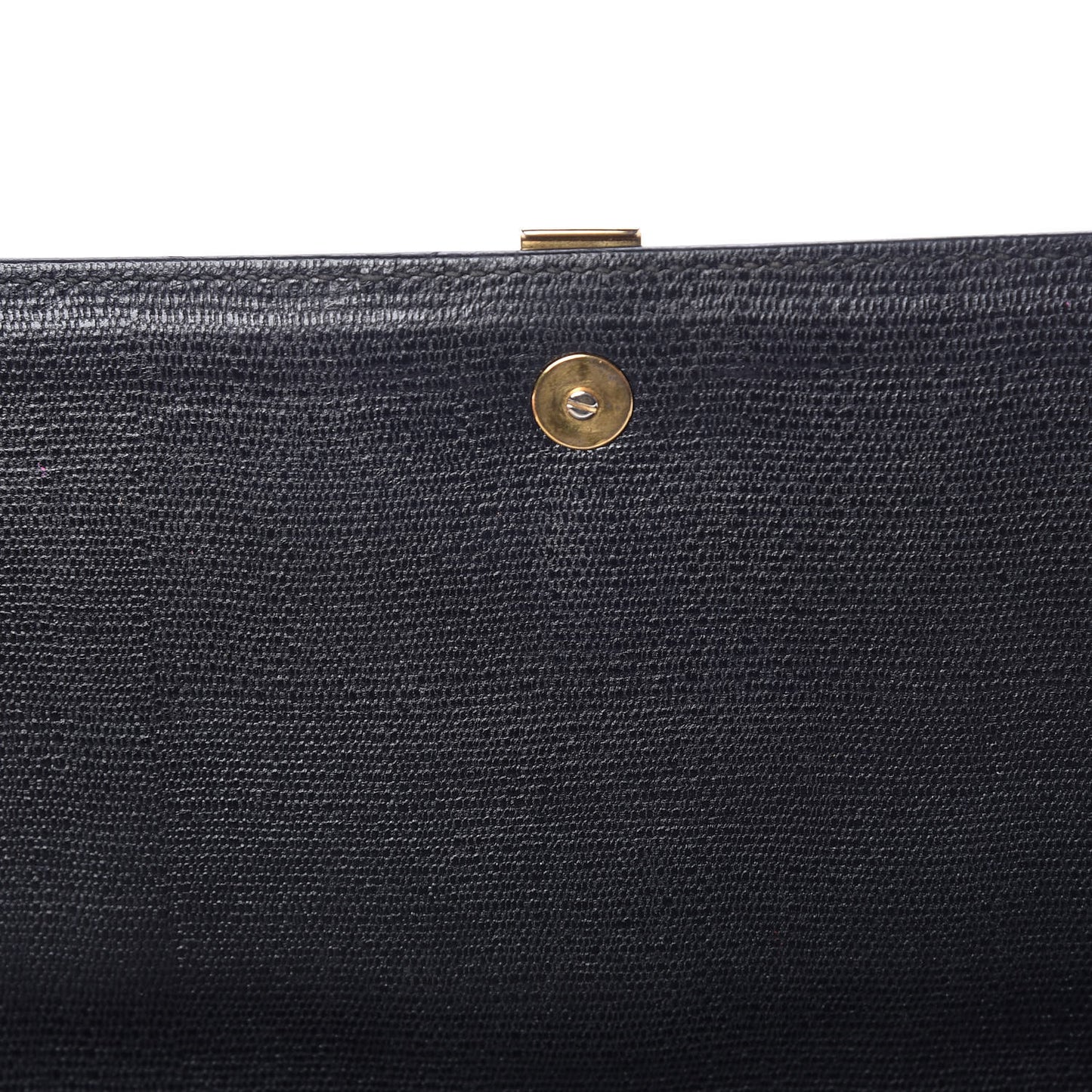 Textured Calfskin Classic Y Ligne Clutch Black