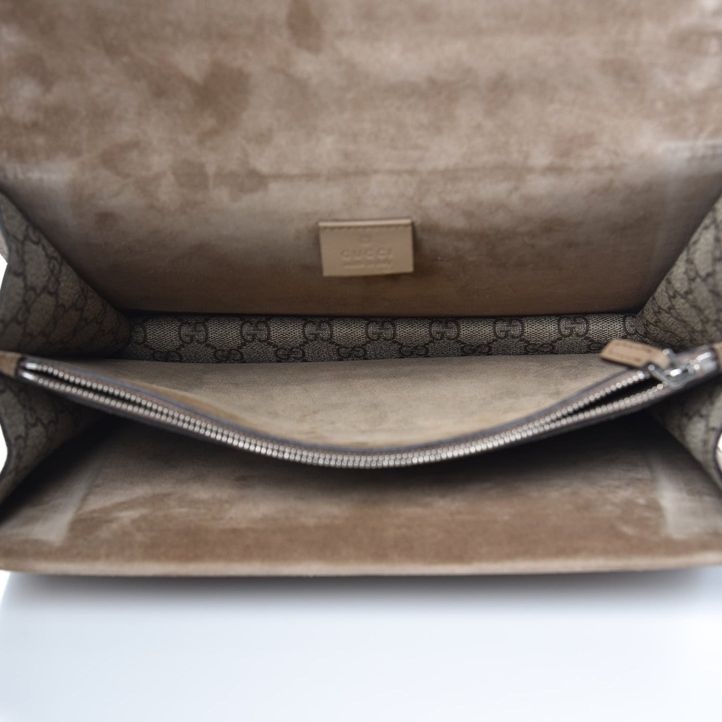 GG Supreme Monogram Medium Dionysus Shoulder Bag Taupe