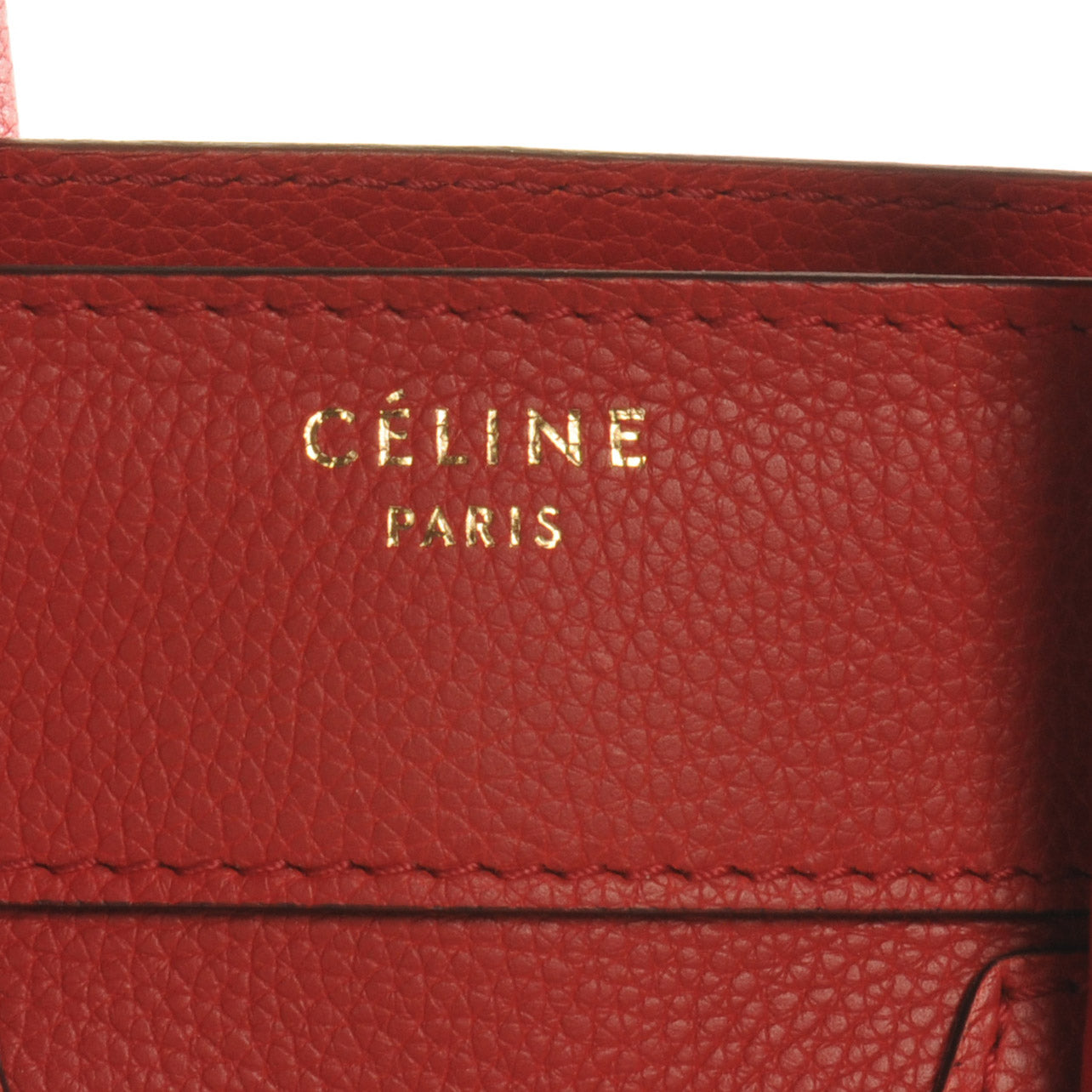 Drummed Leather Micro Luggage Coquelicot