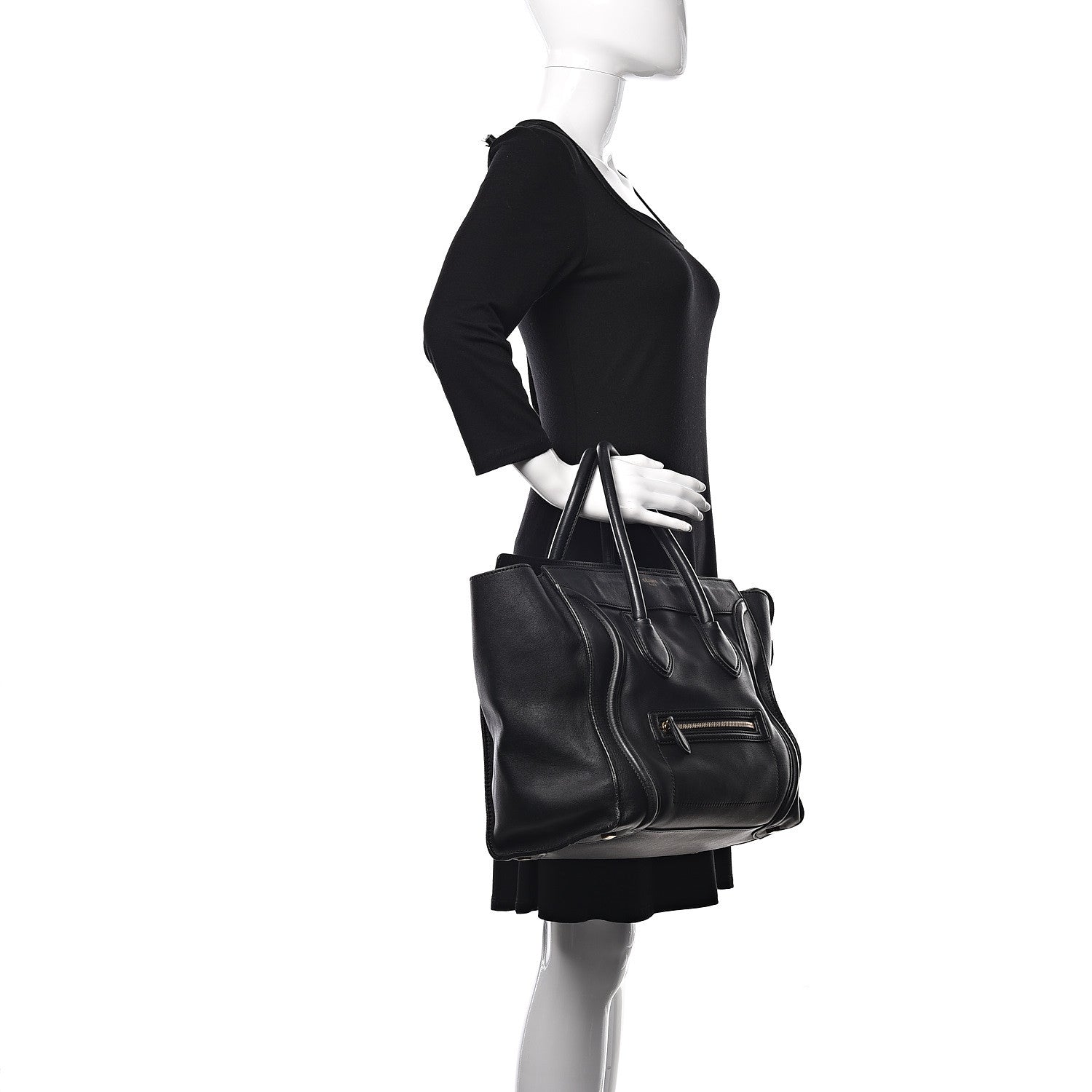 Celine Smooth Calfskin Mini Luggage Black 2 of 29