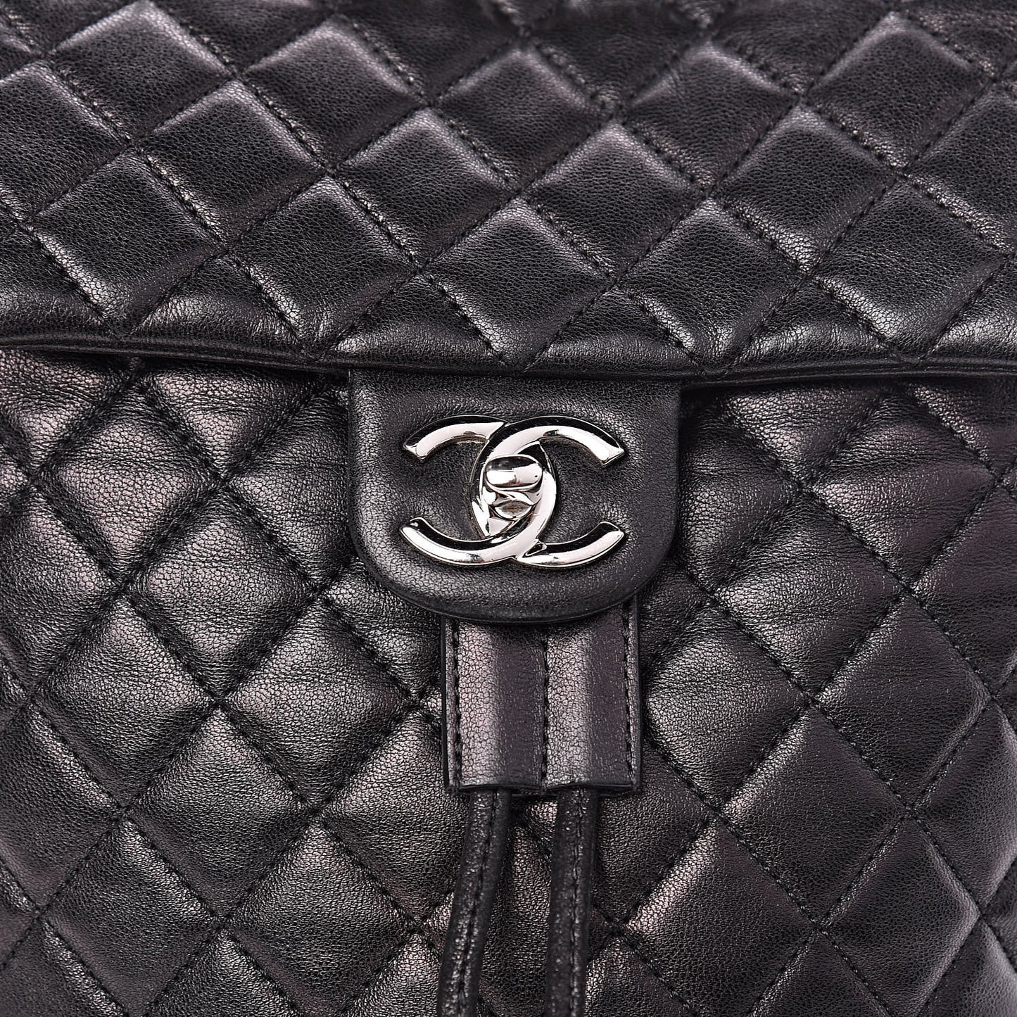 Lambskin Quilted Small Urban Spirit Backpack Black