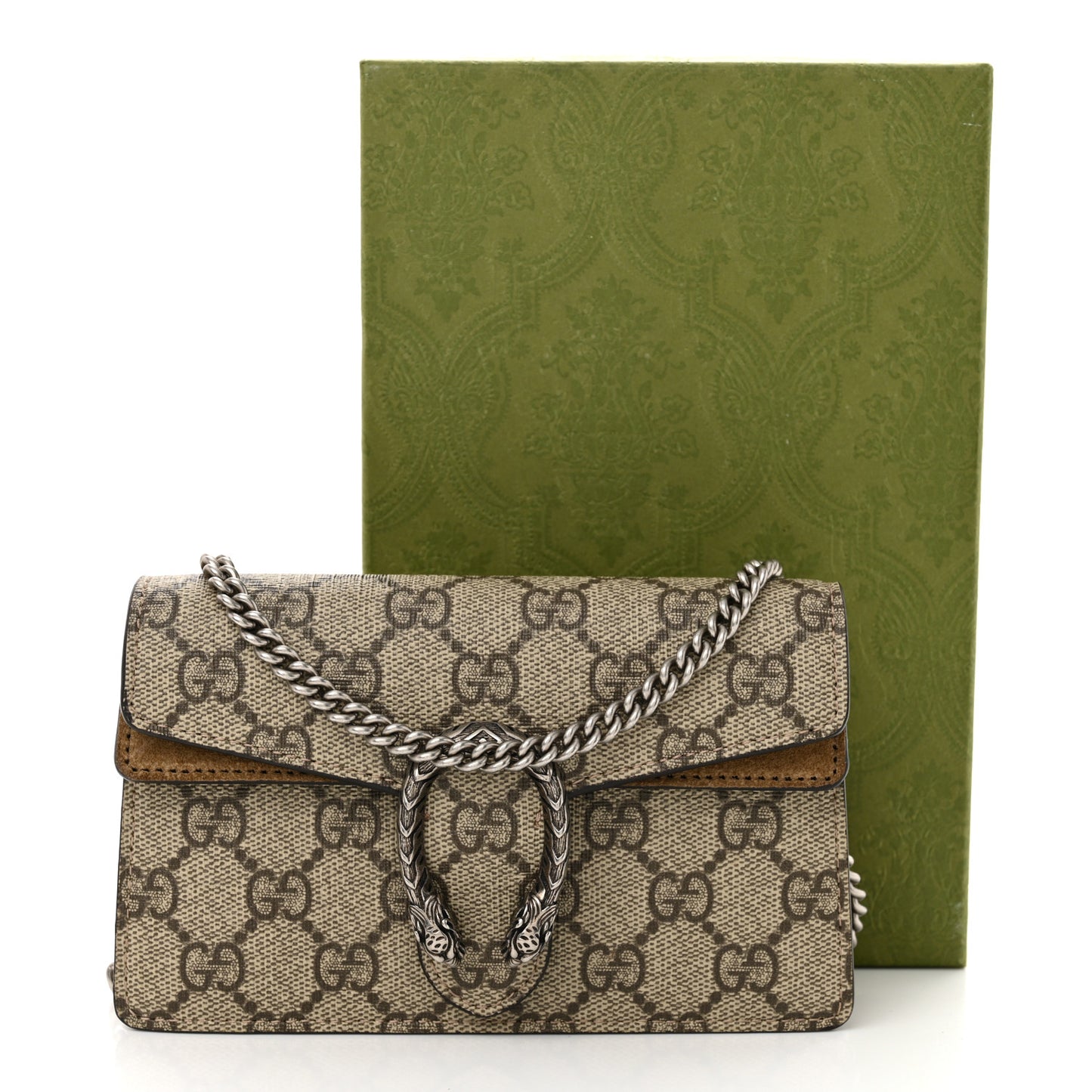 GG Supreme Monogram Super Mini Dionysus Shoulder Bag Taupe