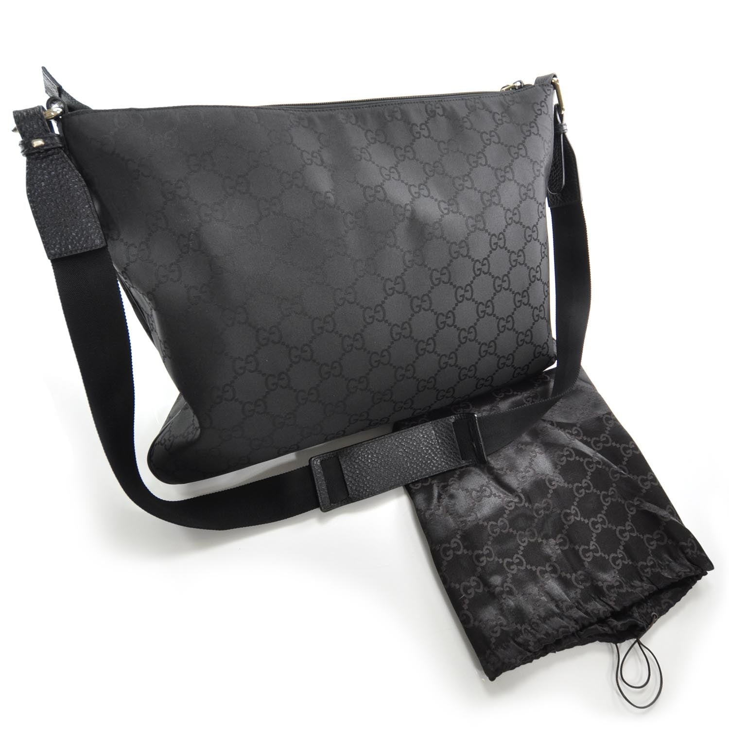 Gucci Nylon Monogram Messenger Bag Black 3 of 11