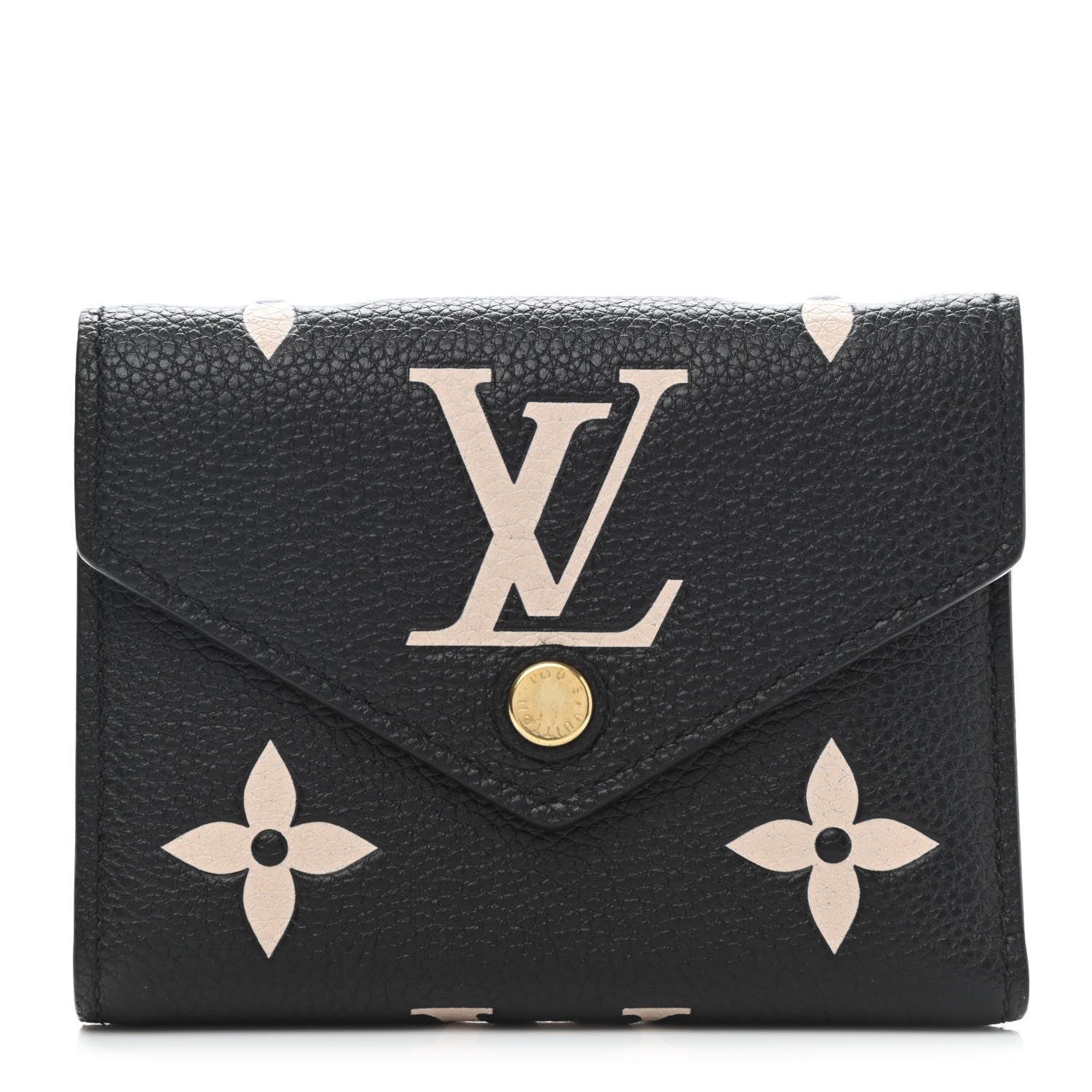 Louis Vuitton Empreinte Monogram Giant Victorine Wallet Black Beige 1 of 7
