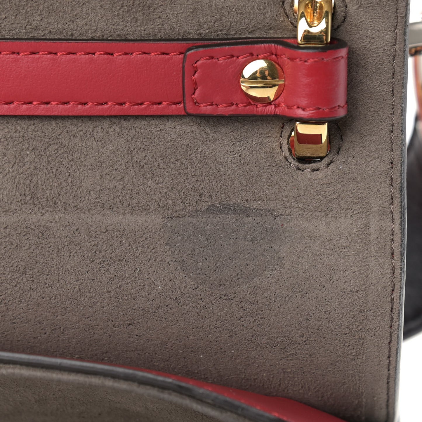 Vitello Century F is Fendi Bi-Color FF 1974 Embossed Kan I Shoulder Bag Fragola Maya Black